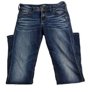 Silver Suki mid slim boot cut jeans blue 27x31 womens denim 6928